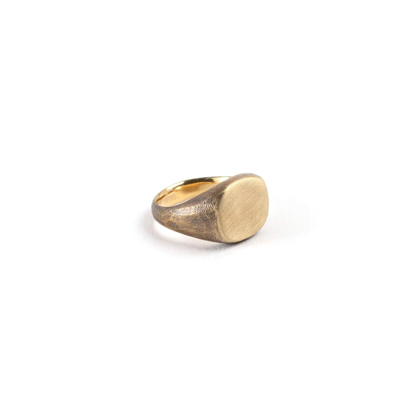 Signet Ring in Brass | Work Patina | Studebaker Metals
