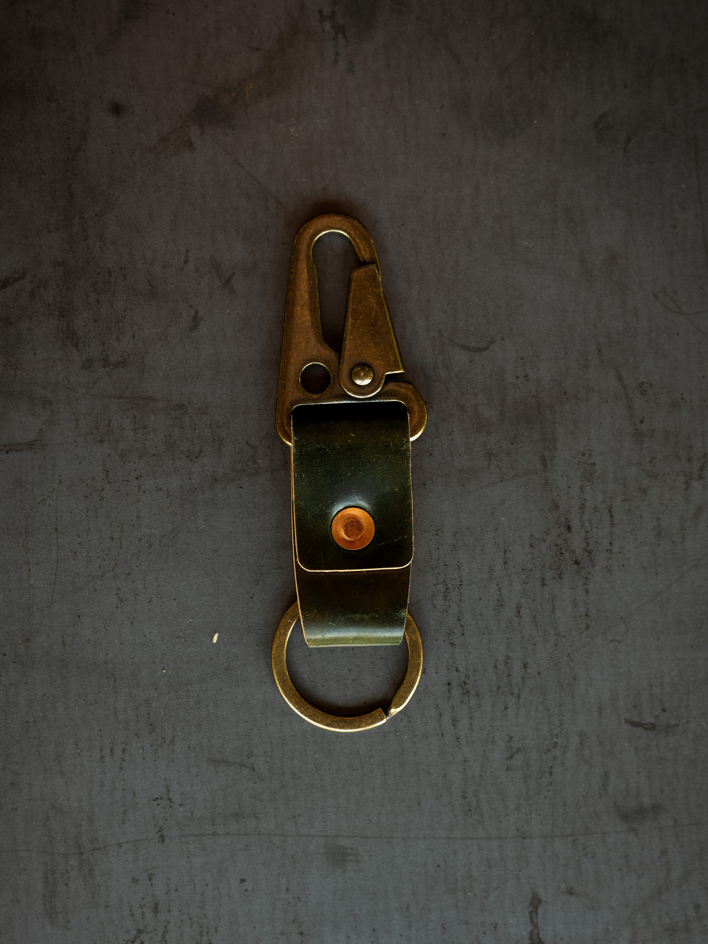 Key Clip - Marbled Shell Cordovan