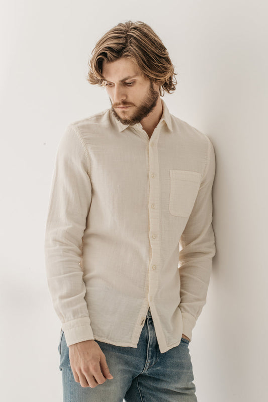 The Ripper Waffle Double Gauze Shirt  - Ivory