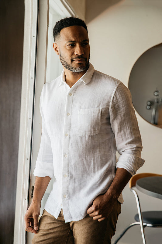 The Ripper Waffle Double Gauze Shirt - White