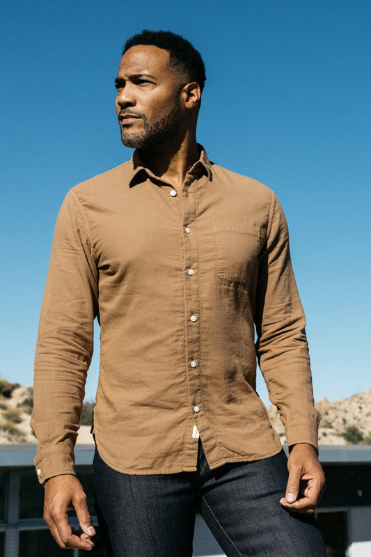 The Ripper Double Gauze Organic Cotton Shirt - Camel