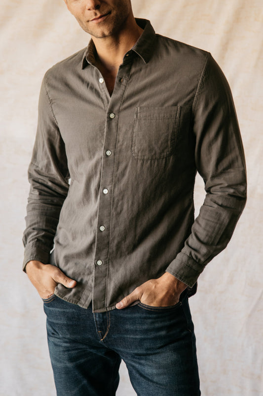 The Ripper Double Gauze Organic Cotton Shirt - Charcoal