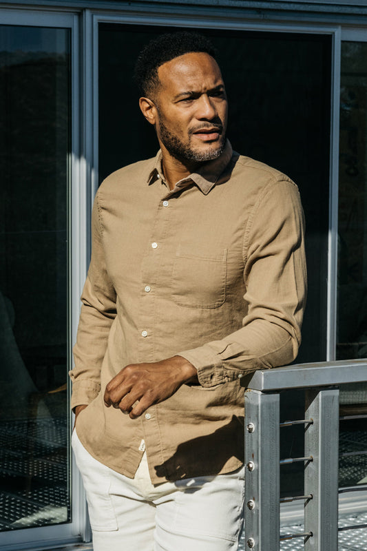 The Ripper Double Gauze Organic Cotton Shirt - Sand
