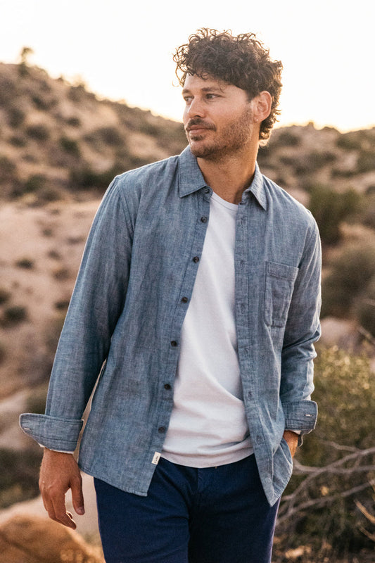 The Ripper Double Gauze Shirt - Light Indigo