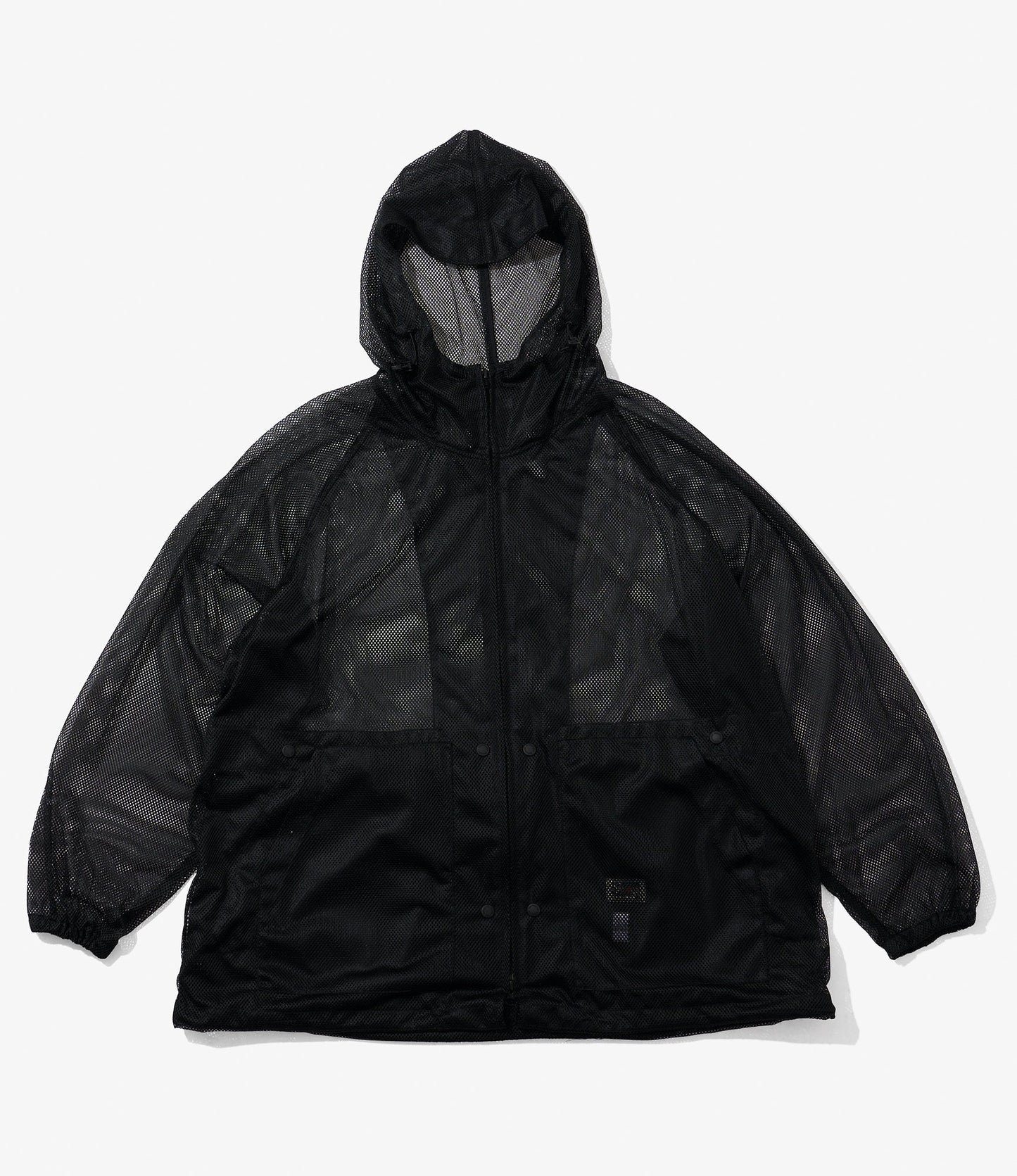 Mesh Parka for Nepenthes NY and Blue in Green - Black