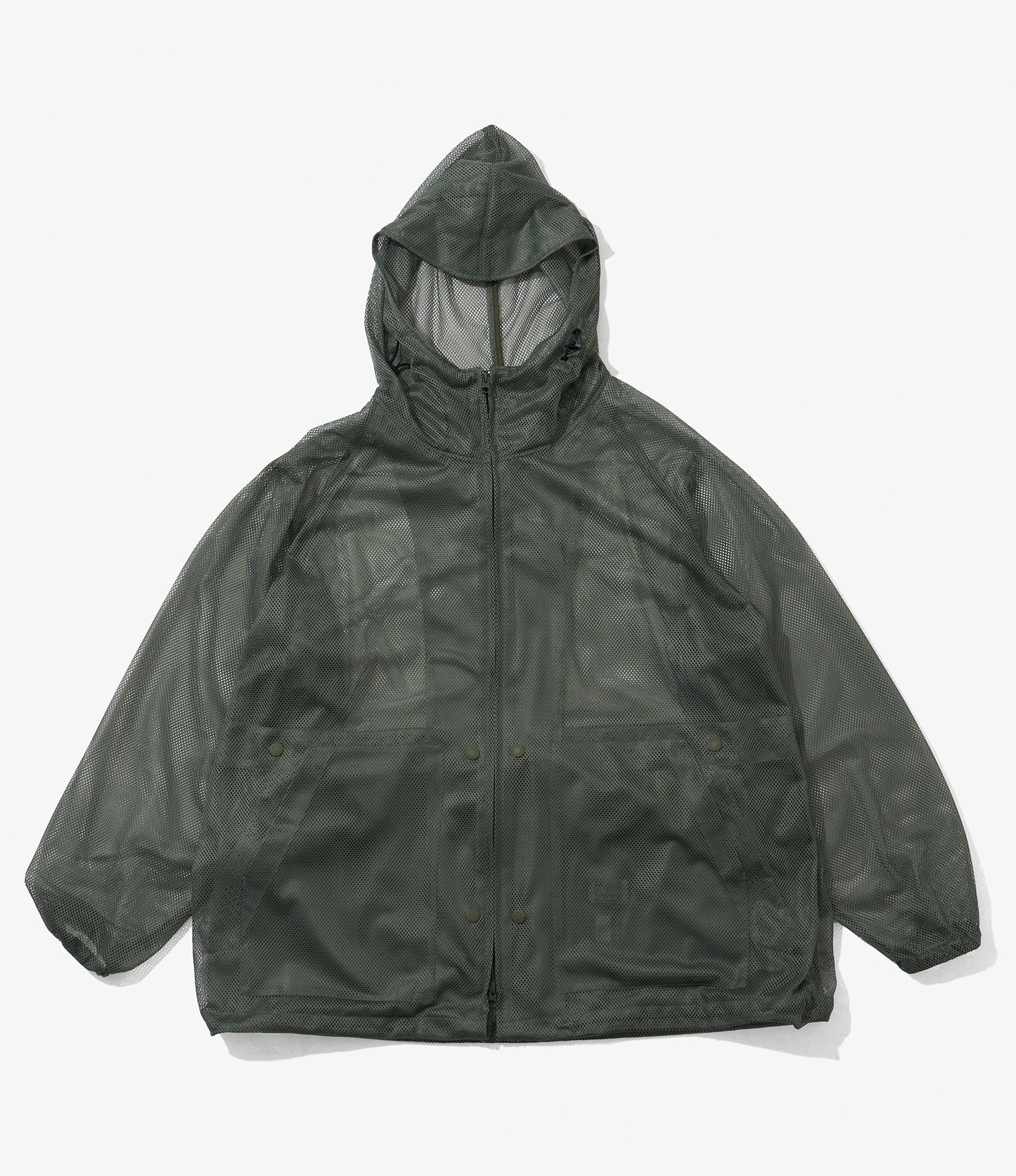 Mesh Parka for Nepenthes NY and Blue in Green - Olive