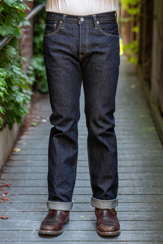 Iron Heart IH-666S-142 14oz Selvedge Denim Slim Straight Cut Jeans - Indigo
