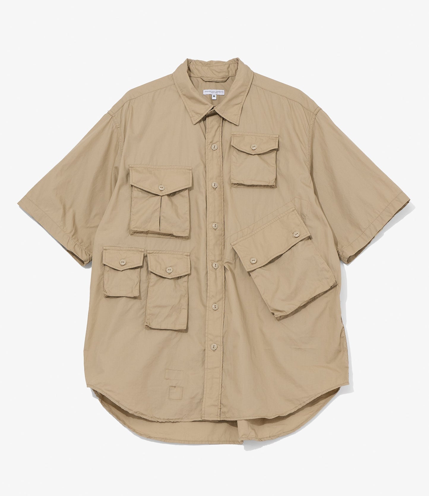 S/S Cargo Shirt for Nepenthes NY and Blue in Green - Khaki