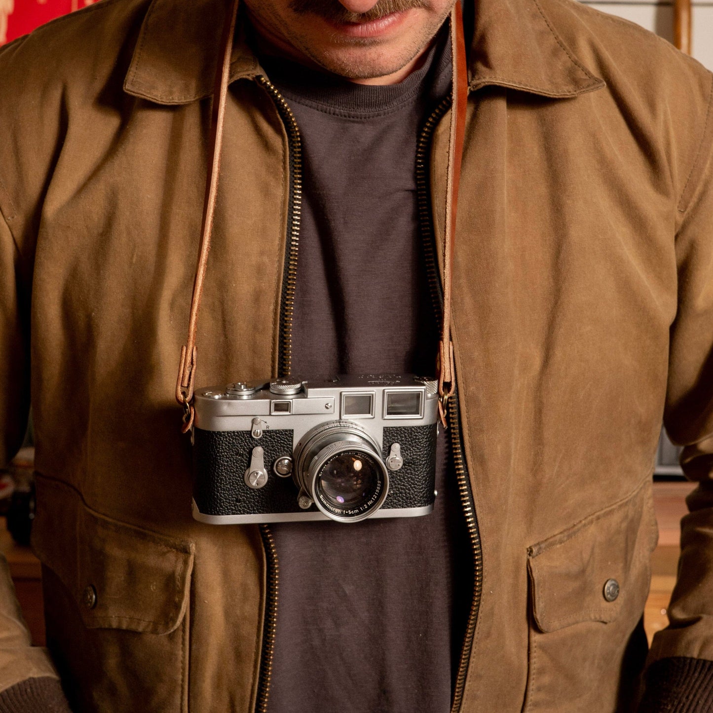 Short Camera Strap - Brown