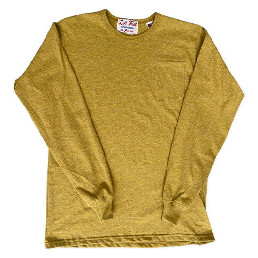 L/S  Nathan's Hot Dog Mustard Heather Pocket Tee