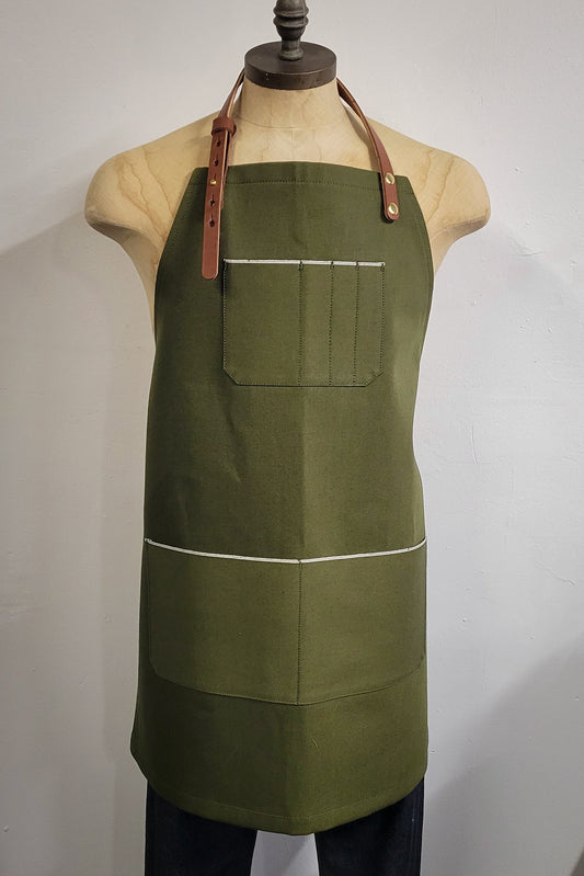 Selvedge Apron - 13.5oz. Japanese Green Denim