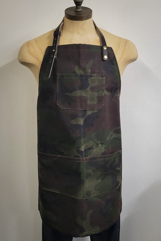 Canvas Apron - 16oz. Camo Waxed Canvas