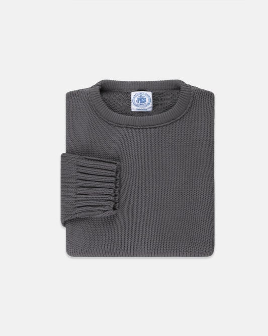 CHARCOAL CHUNKY COTTON SWEATER