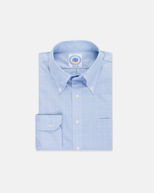 GOLD LABEL DRESS SHIRT - BLUE GLENPLAID/YELLOW WINDOWPANE