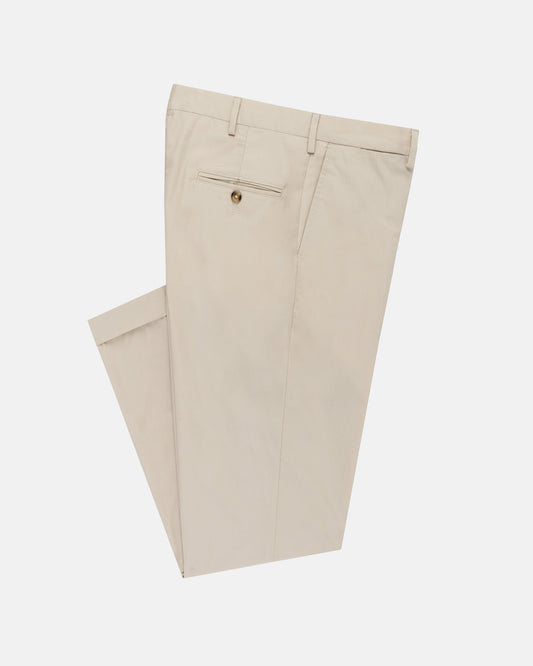 LIGHT TAN POPLIN TROUSERS