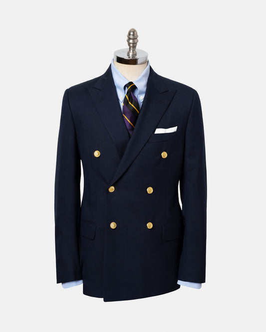 NAVY DOUBLE-BREASTED BLAZER