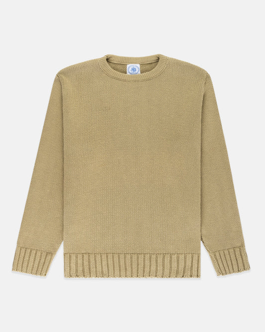TAN CHUNKY COTTON SWEATER