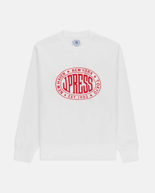 Made-in-USA White Vintage J. Press Vintage Seal Sweatshirt