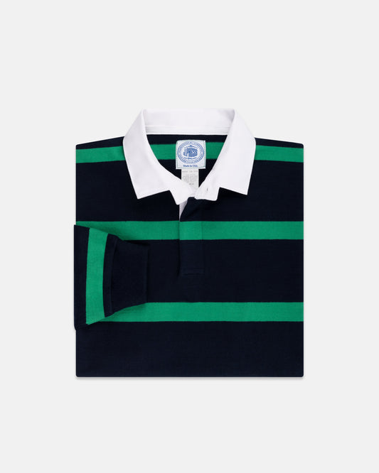 NAVY/KELLY STRIPE RUGBY SHIRT