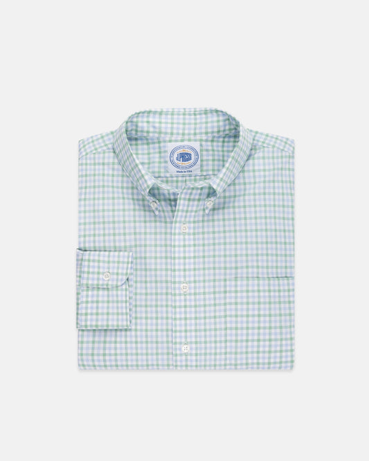 GOLD LABEL DRESS SHIRT - BLUE/GREEN CHECK