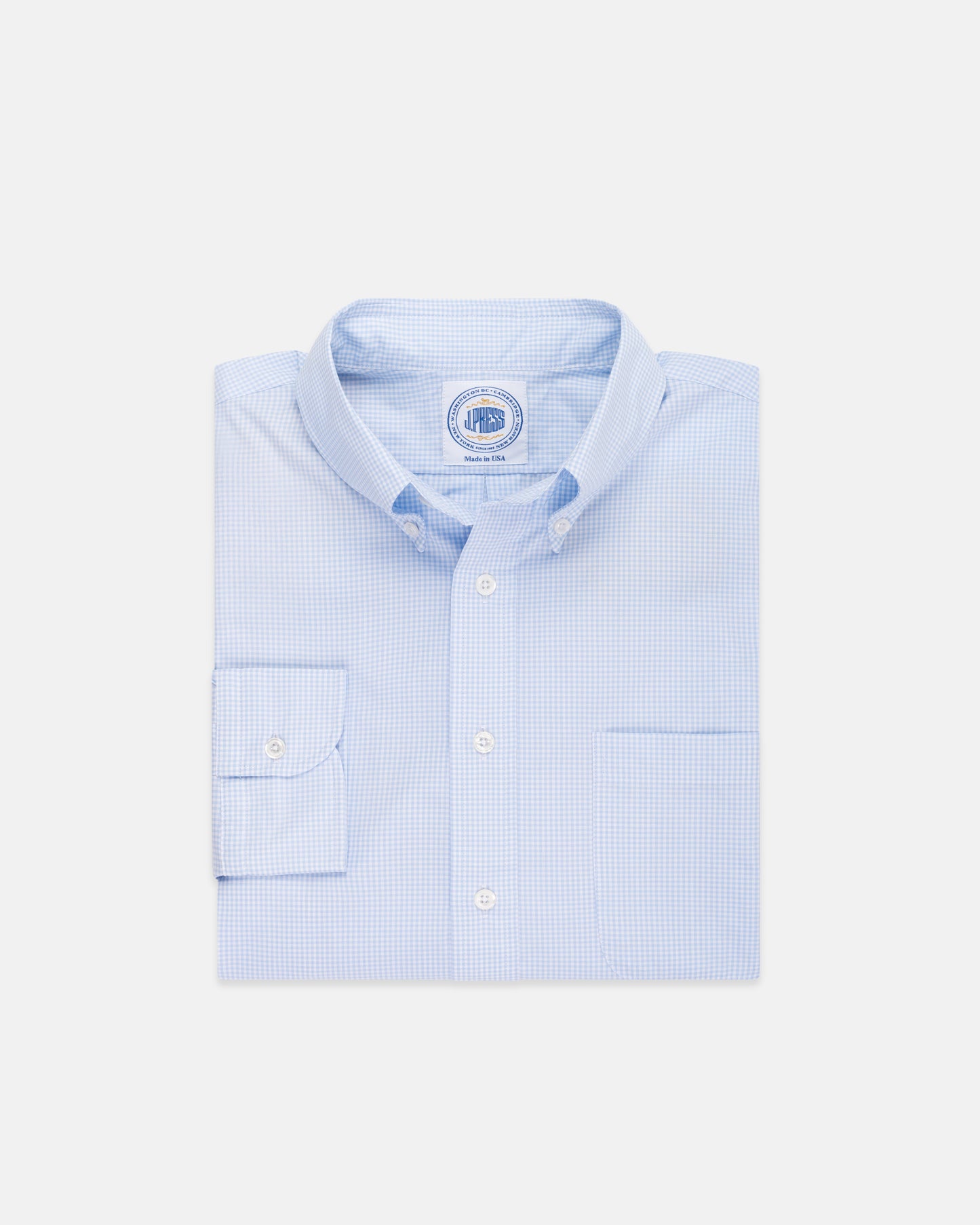 GOLD LABEL DRESS SHIRT - LIGHT BLUE MINI GINGHAM