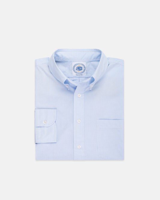 GOLD LABEL DRESS SHIRT - LIGHT BLUE MINI GINGHAM
