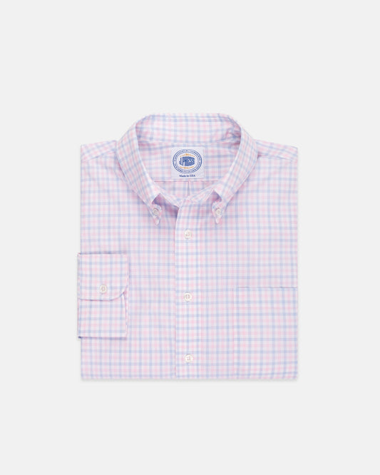 GOLD LABEL DRESS SHIRT - BLUE/PINK CHECK