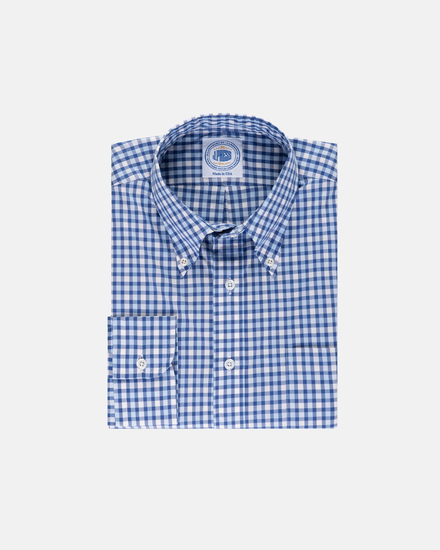 NAVY/LT BLUE CHECK SHIRT