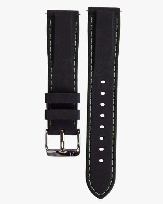 20mm Black Silicone Straps