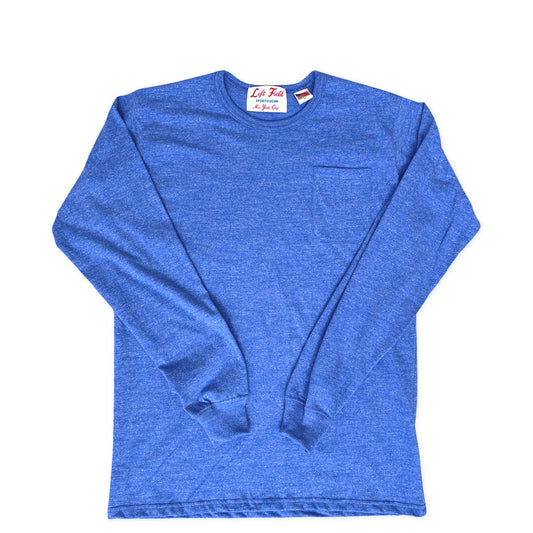 L/S  Blue Raspberry Slushy Heather Pocket Tee