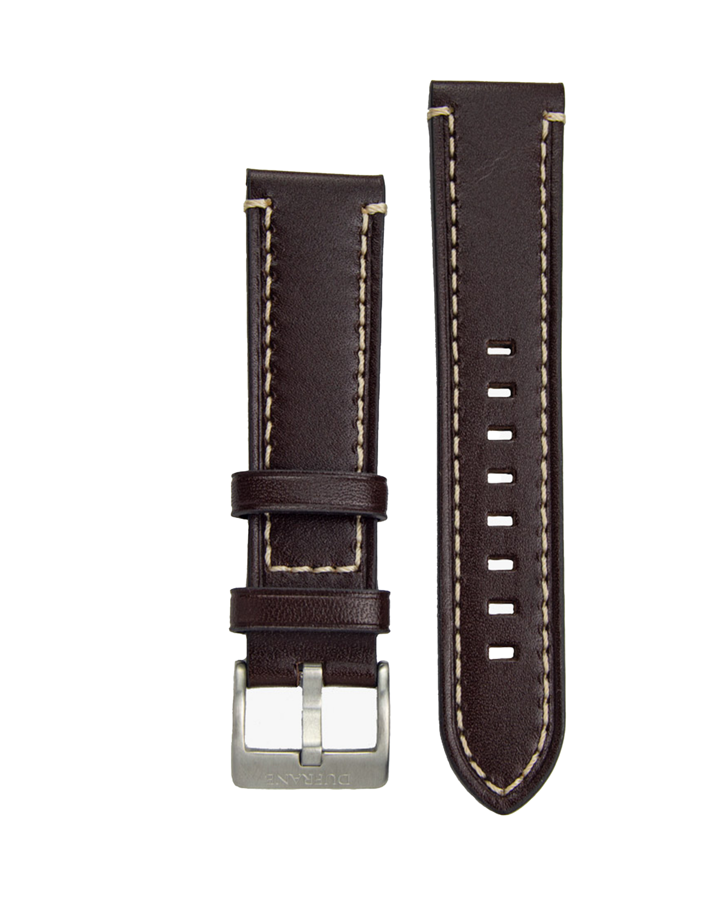 20mm/22mm Leather Strap w/Contrast Stitching