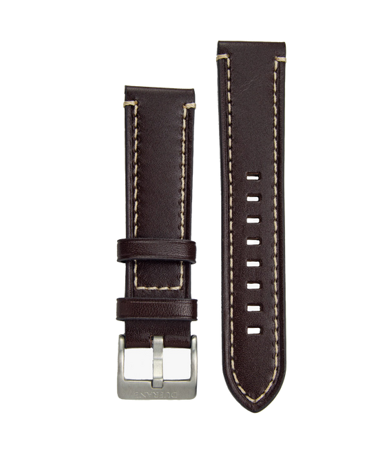 20mm/22mm Leather Strap w/Contrast Stitching