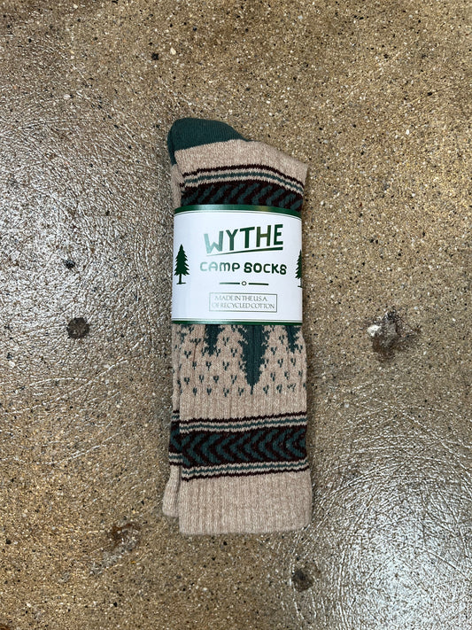 Evergreen Pines Recycled Cotton Camp Socks