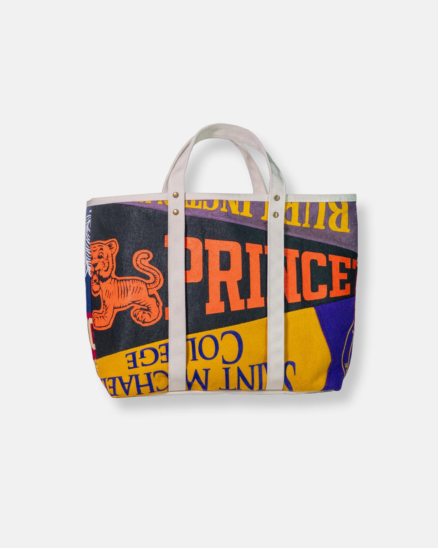 Made-in-USA Handmade Vintage Pennant Tote