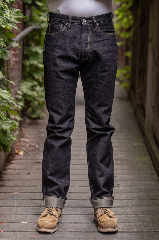 Iron Heart IH-888S-142 14oz Selvedge Denim Medium/High Rise Tapered Cut Jeans - Indigo