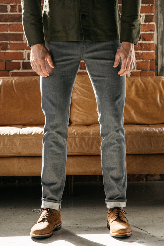 The Pen Slim - Gray Raw 10.5oz Selvedge