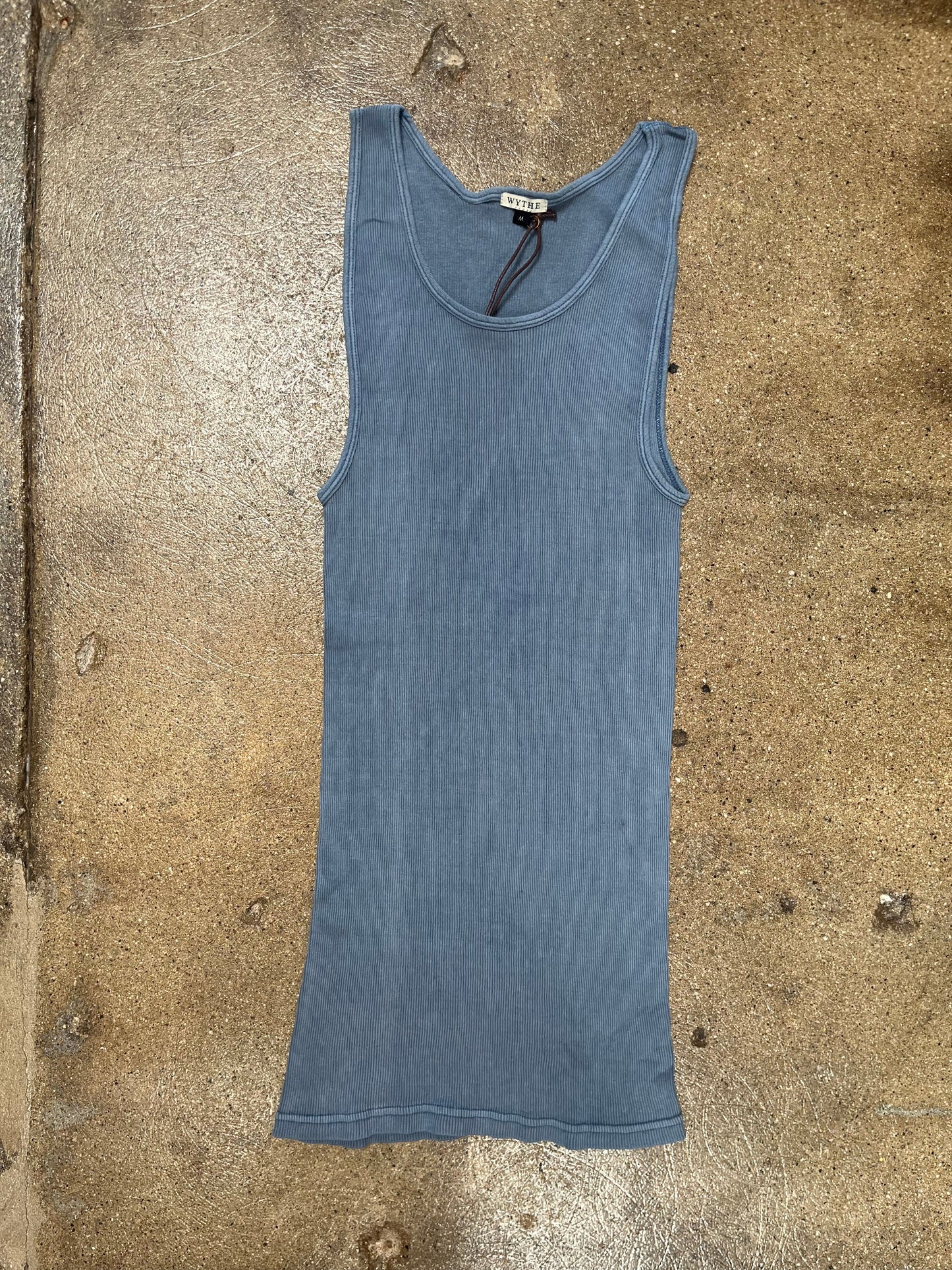 Tubular Ribknit Tank Top Indigo