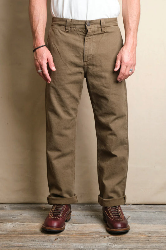 Deck Pant- 14oz Army