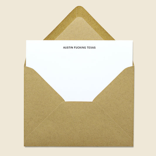 Austin Fucking Texas Note Cards