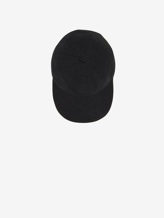 Black linen ball cap
