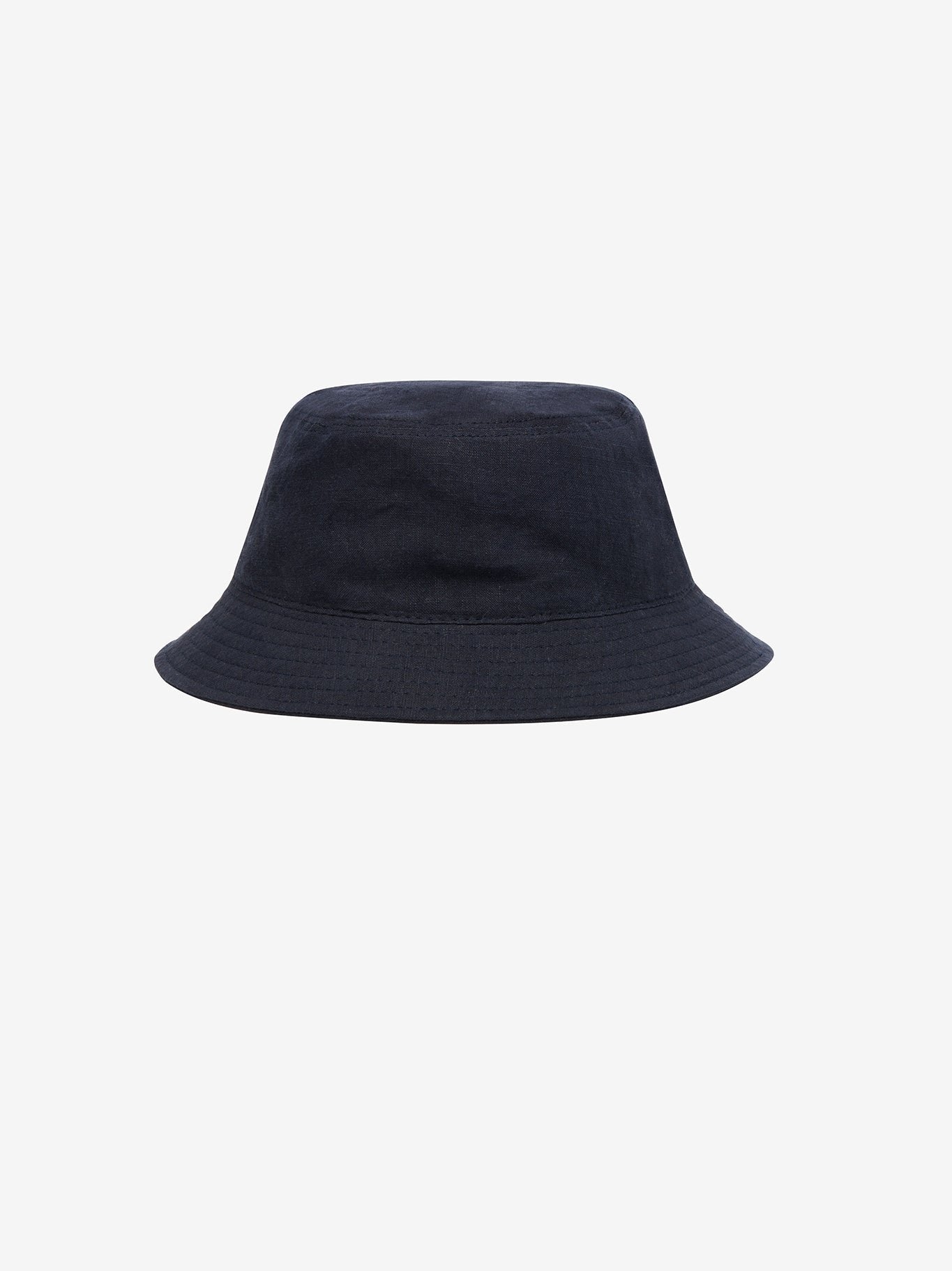 Bucket Hat in Navy Linen