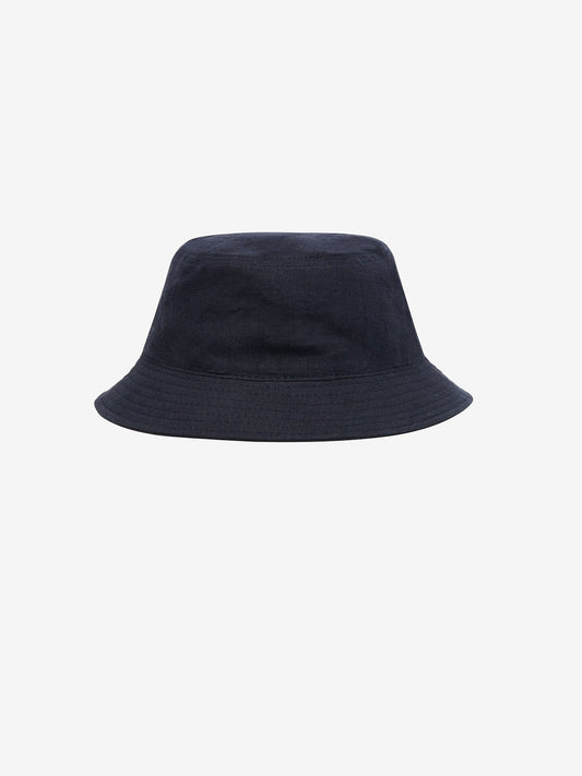 Bucket Hat in Navy Linen