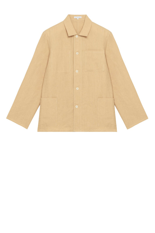 Chore Coat in Khaki Linen