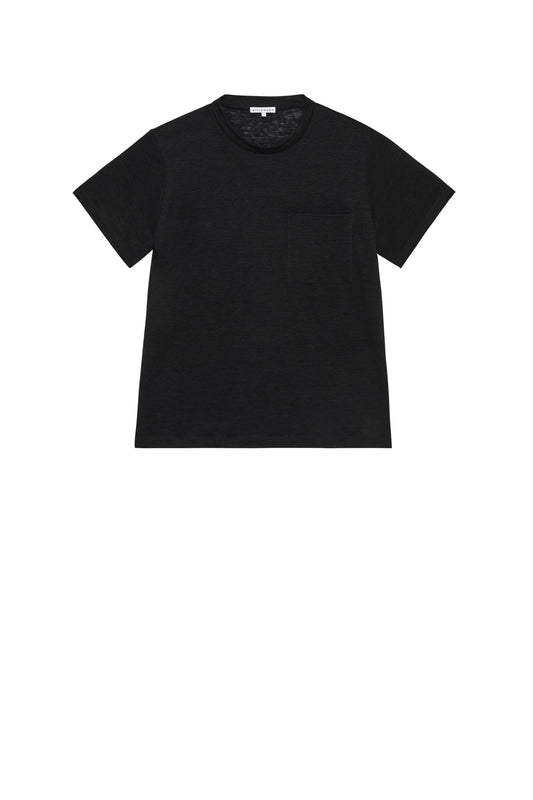 Linen Tee in Black