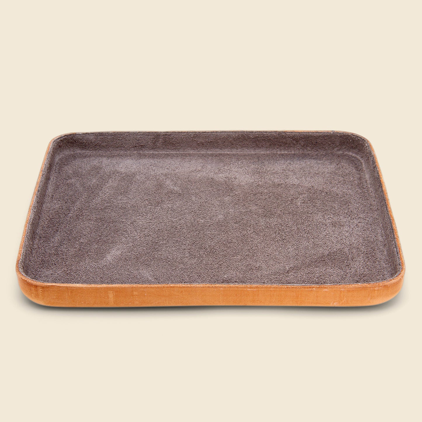 Large Suede Tray - Grey