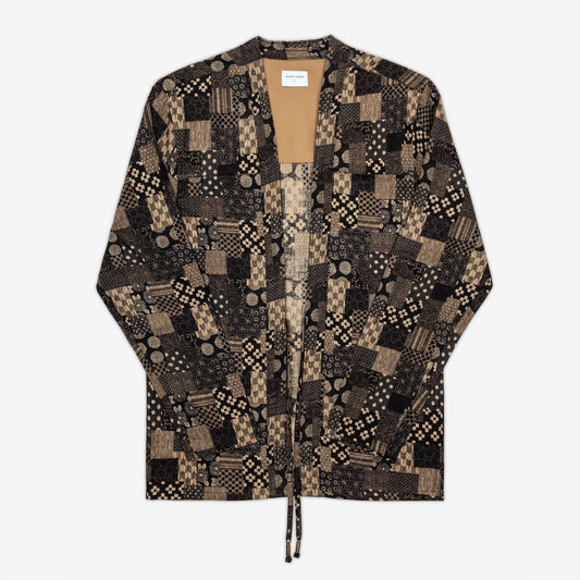 Noragi Jacket - Black Boro Print