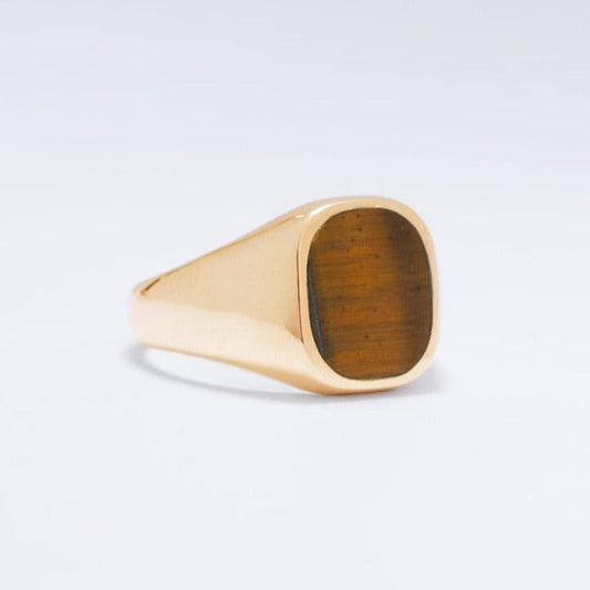 Tigers Eye Signet Ring