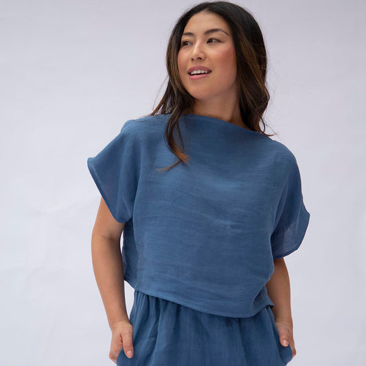 Boatneck Cropped Top