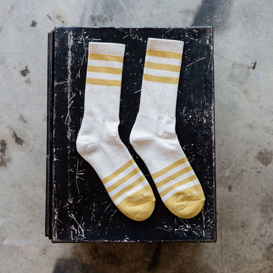 Heather Stripe Socks - Ochre