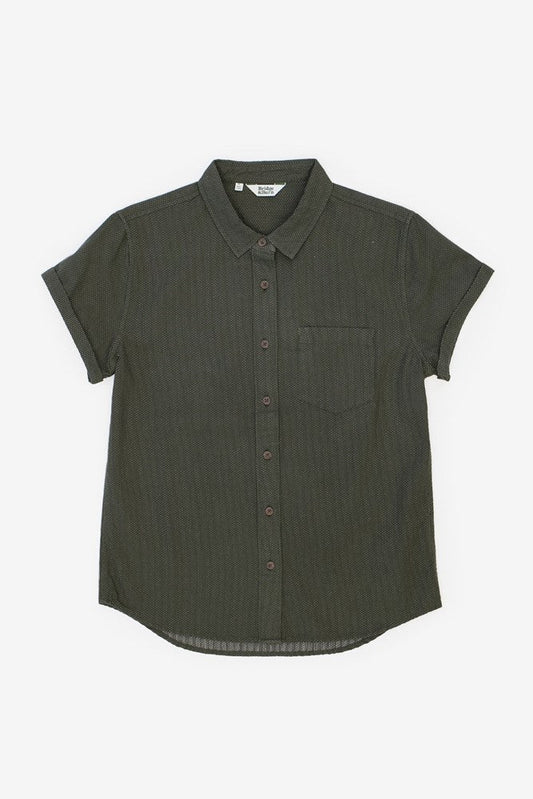Bea Shirt / Dark Olive Dobby